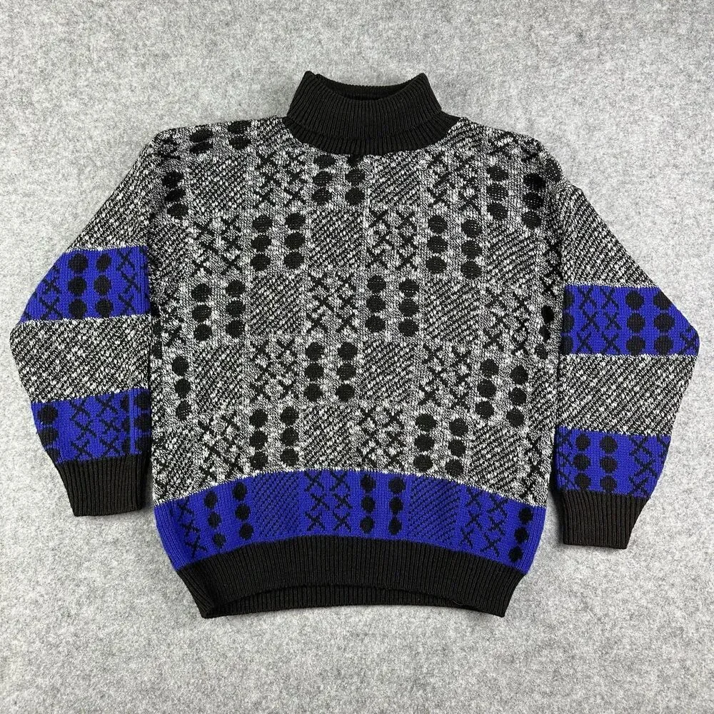 VTG Spar Sweater Mens M Grandpa Turtleneck Knitwear Preppy Academia Made in USA